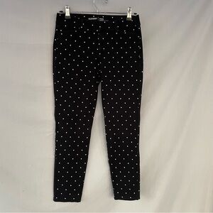 Old Navy Women's Black White Polka Dot Mid-Rise Pixie Ankle Pants
